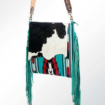 American Darling Cross Body Saddle Blanket Hair On Genuine Leather Western Women Bag| Handbag Purse | Crossbody Bag for Cute
